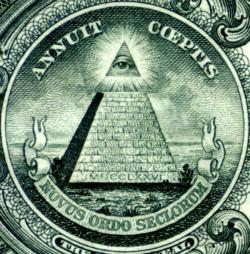 Back of dollar bill Pyramid, Eye of Horus, on the back of the dollar bill