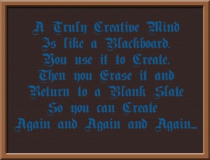 Creative Mind Like a Blackboard