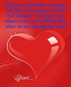 Love comes from within.